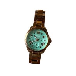Fossil  Gold Watch with Green Dial